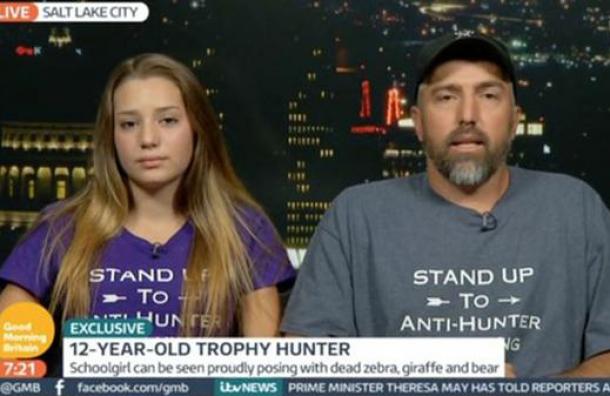 La incómoda pregunta que dejó en ridículo a la cazadora de jirafas de 12 años y a su padre